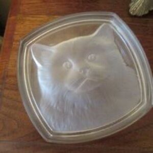 Cat-Themed Glass Trinket Box